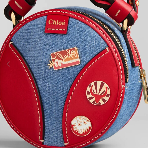 クロエ DARIA メタルピン付 ラウンドミニバッグ 偽物 CHC21SP200D9445D